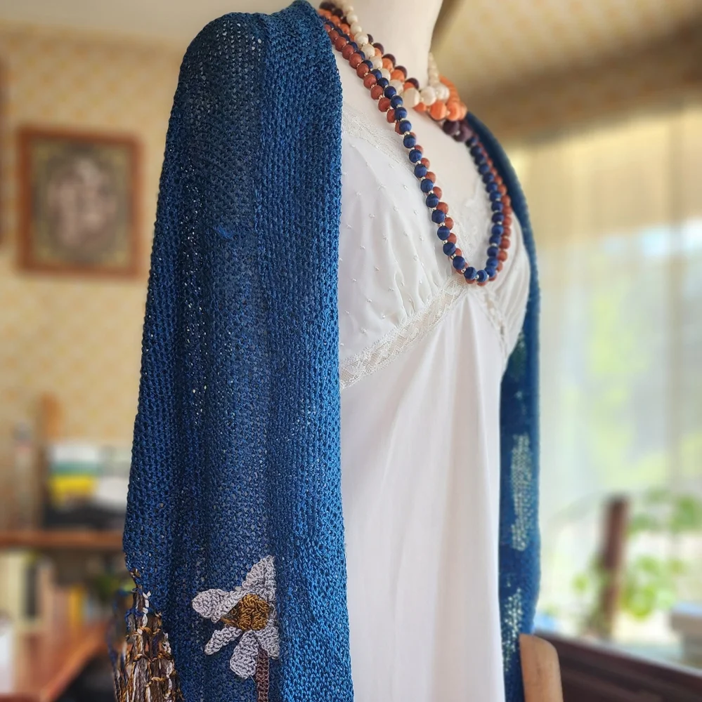 Vintage Antique 1930s piano shawl for emo fairy - Picture 6 of 16